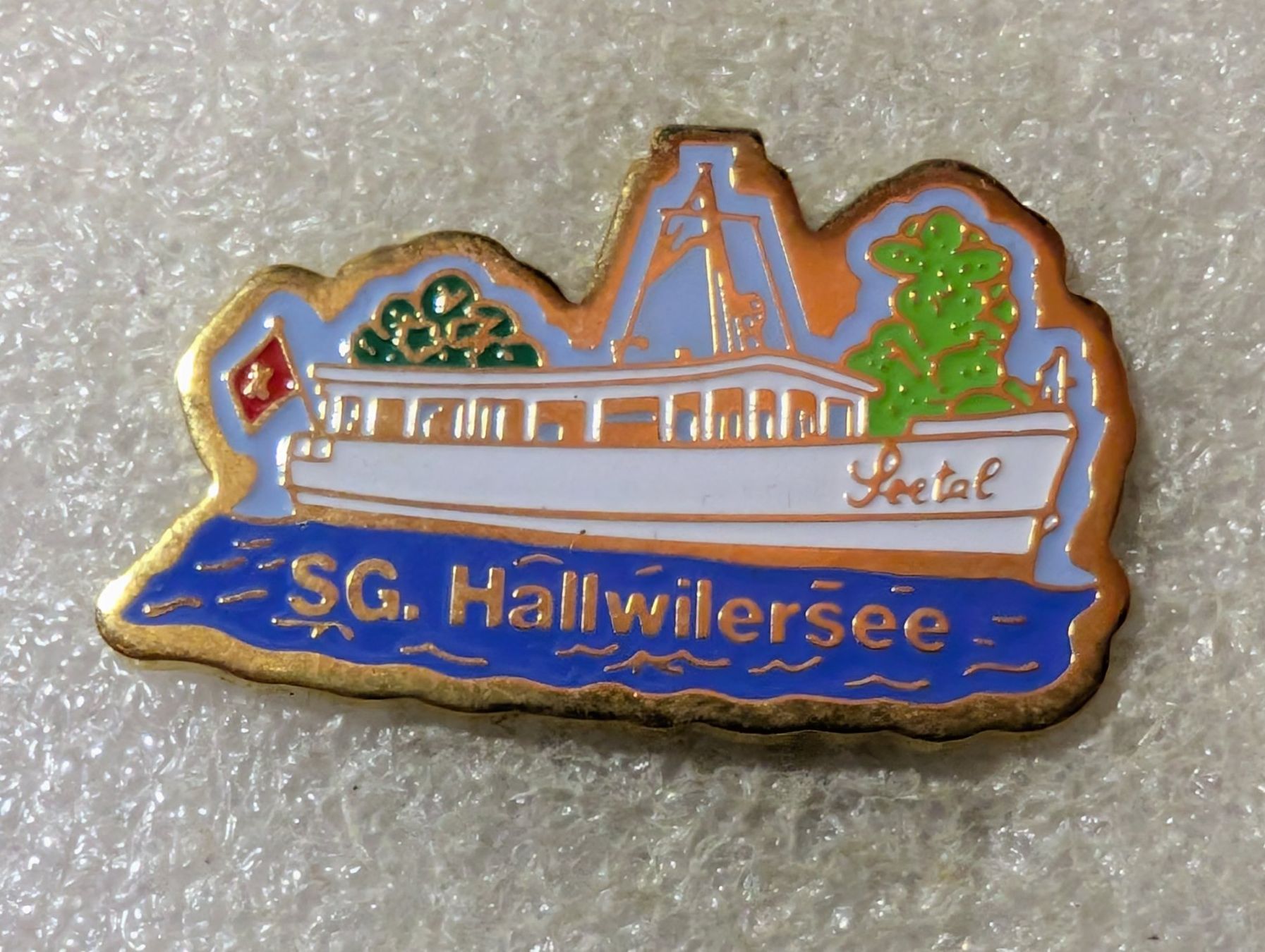 Placchette & Badge: Ansteckpin 77: Schiff SG Hallwilersee – Usato da Oppligen venduto da Pin-Fall-Shop