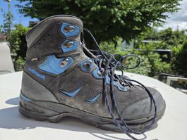 LOWA Camino GTX® Wanderschuhe Gr. 46 – Anthrazit/Blau