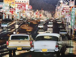Leinwandbild US-amerikanische City um 1960/70 (Carlisle)