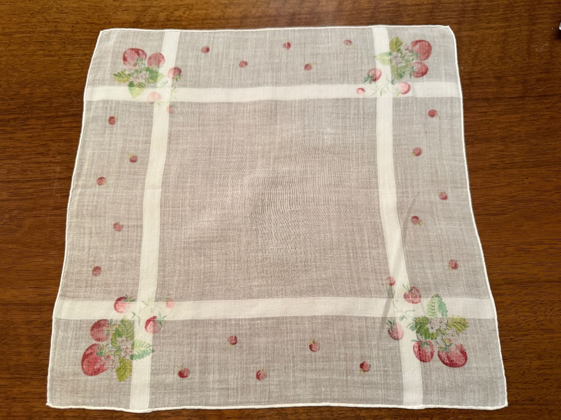 Altro in  Abbigliamento & Accessori: Taschentuch, Weiss mit Erdbeeren30x30cm – Usato da Erstfeld venduto da Mario_boe0 1