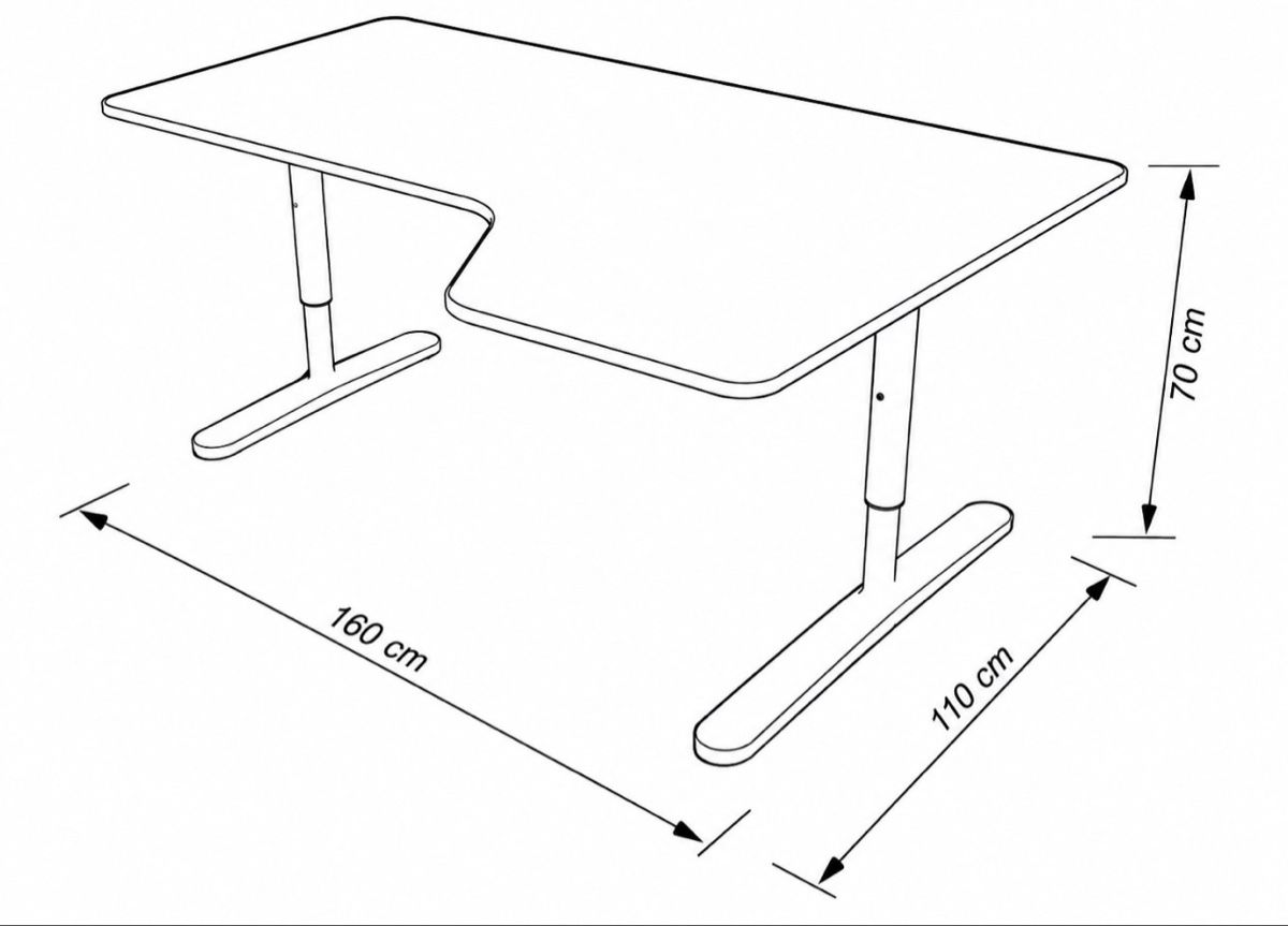Ikea Scrivanie: Weisser IKEA Bekant Eck-Schreibtisch – Usato da Sins venduto da Mucco2102 1