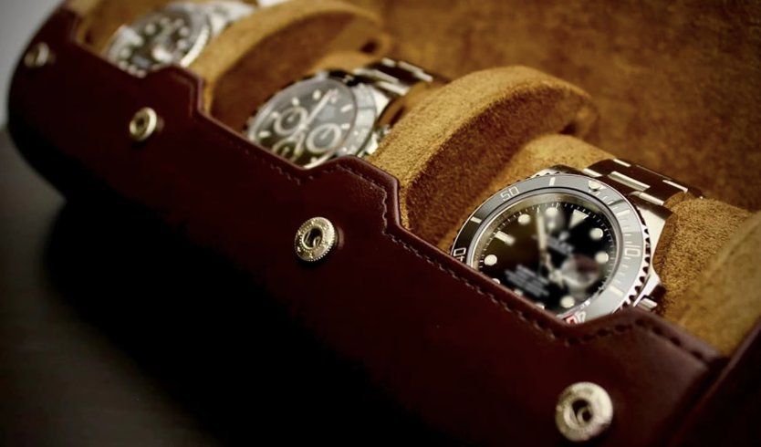 Scatole porta orologi: Reiseetui für 3 Uhren – Nuovo e nell'imballaggio originale da Geneve venduto da Titi2008 2