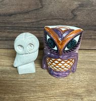 Vintage Eule aus Keramik, Lila/Orange, Deko Herbst 🦉🍂 (57)