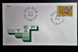 1967 FDC EFTA-Flaggen