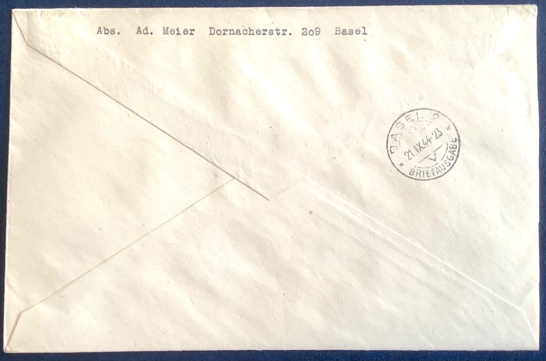 Tutti i francobolli: 1944 / R - Brief / Flugpost - Lausanne - Basel – Usato da Liestal venduto da Skunk02 1