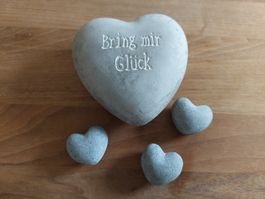 Herz Deko-Set "Bring mir Glück" - Liebevolles Geschenk!