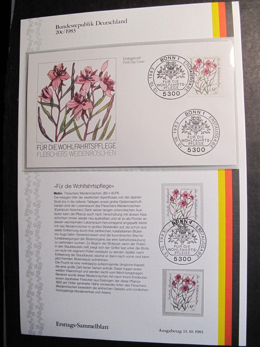 Alle Briefmarken: BRD 1983 / 20bcd Gefährdete Alpenblumen ETB – Gebraucht aus Wil SG von fva01 2