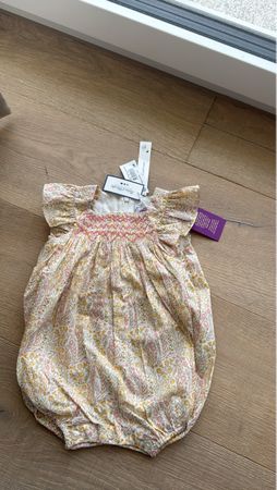 Tartine et Chocolat Baby Romper with Floral Print - Size 6M