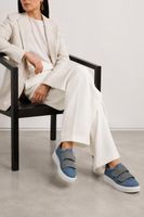 Fabiana Filippi Denim Sneakers Beaded Monili Shoes