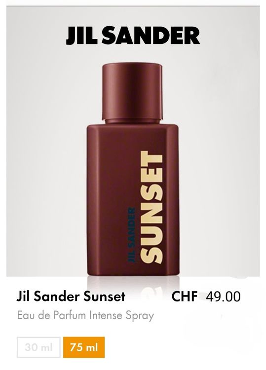 Jil Sander Sunset Eau De Parfum Intense Spray 75 Ml Kaufen Auf Ricardo 