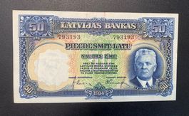 Banknote Lettland, 1934, 50 Latu, P-20
