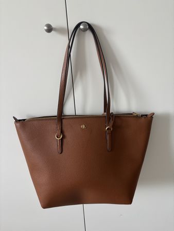 Ralph Lauren Tan Leather Tote Bag - Stylish & Spacious