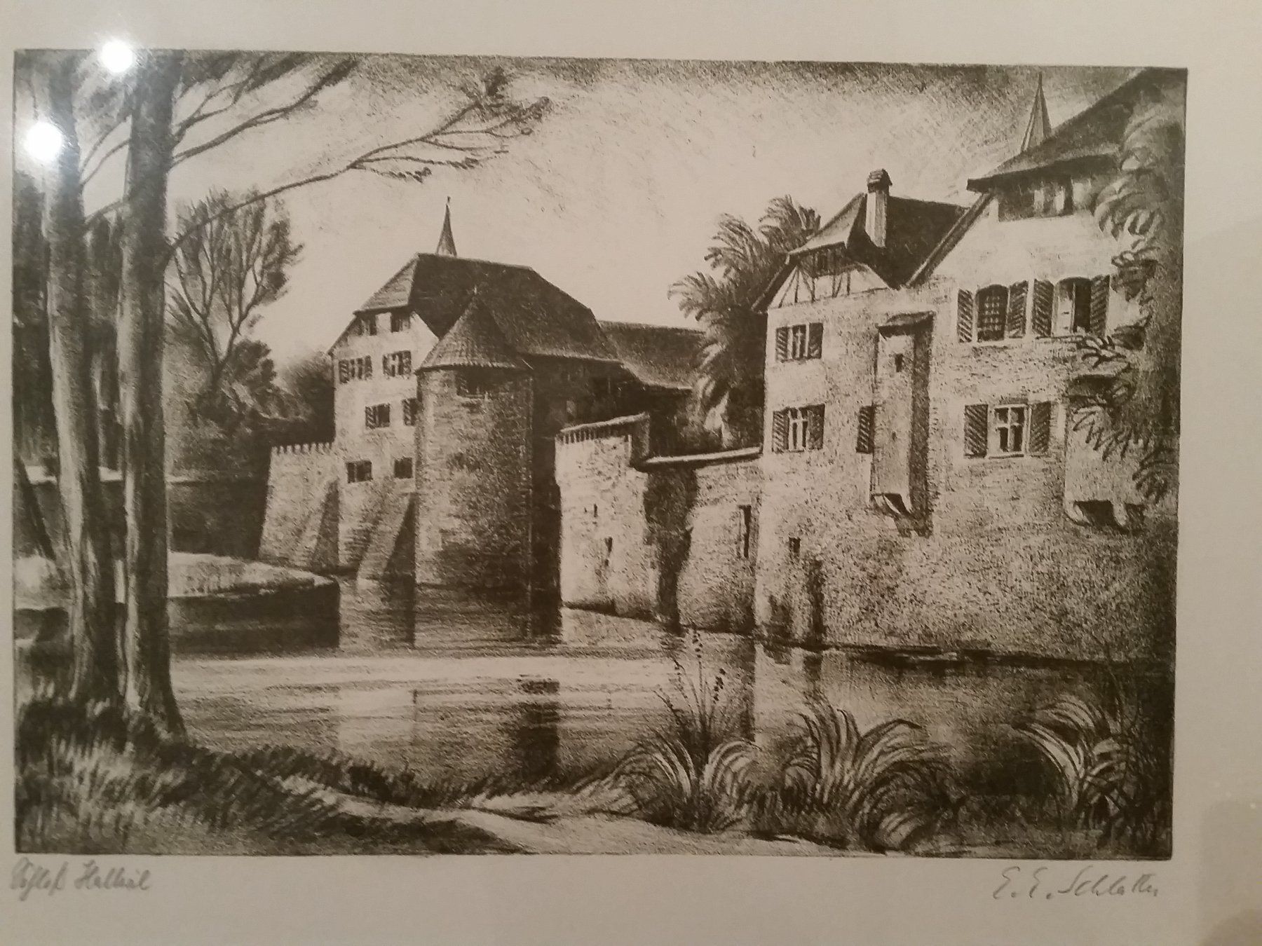 Grafiken & Lithographien: Lithographie; Schloss Hallwil – Gebraucht aus Seon von Terracott1 1