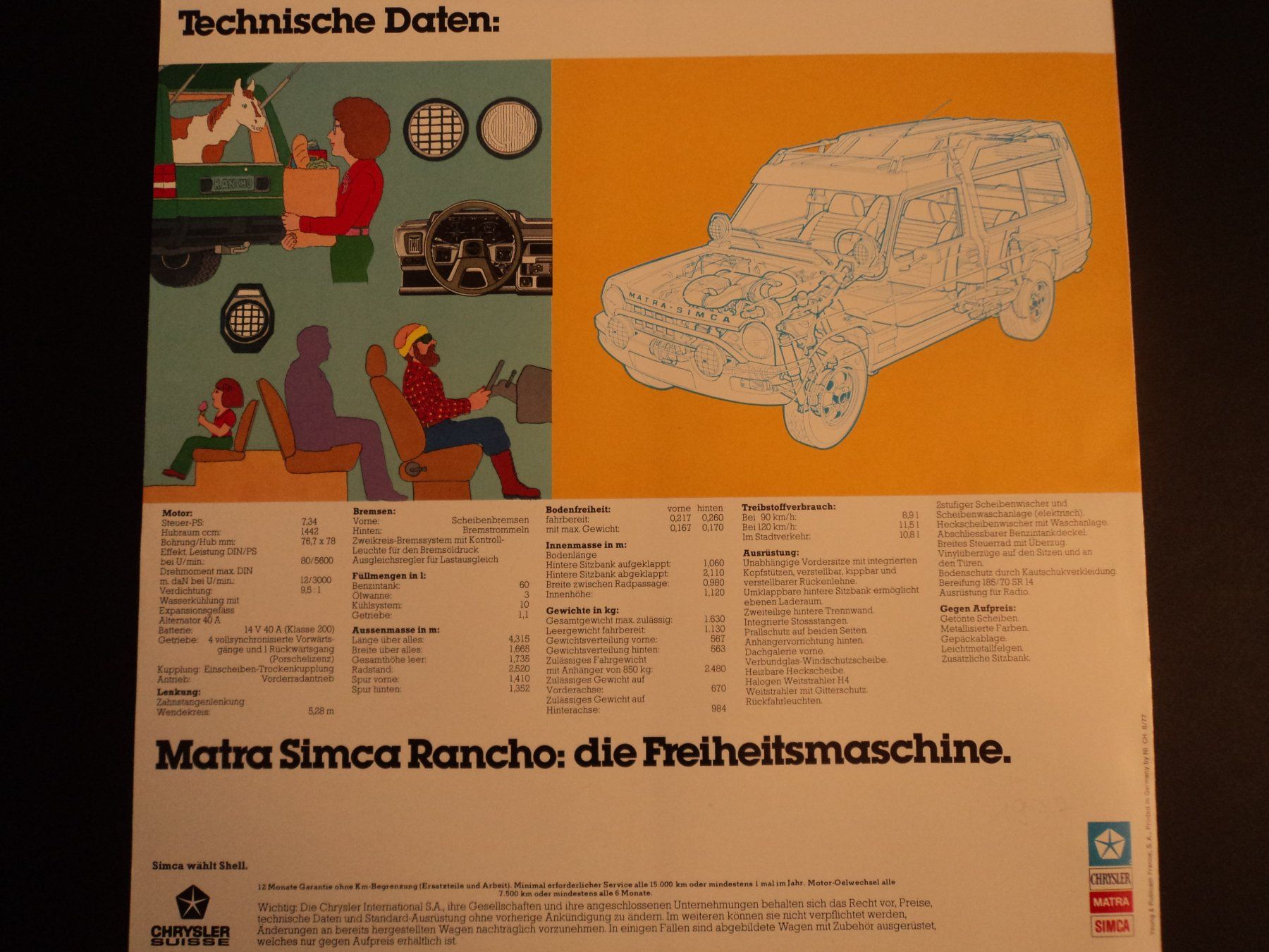 Simca Dokumente: Prospekt Matra Simca Rancho 1977 – Gebraucht aus Schwarzenburg von modelCARama 2