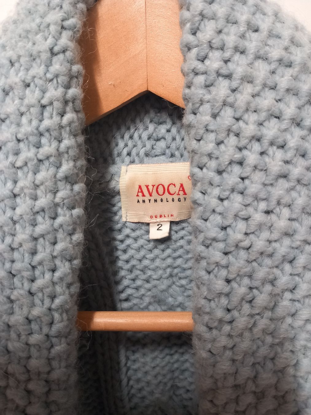 Giacche: Strickweste Avoca Gr.S Alpaka Wolle hellblau – Usato da Gwatt (Thun) venduto da umwelt-brocki 3