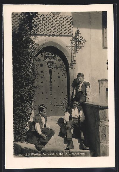 Cartoline postali: Gruyères, Petits Armaillis de la Gruy – Usato da Berlin venduto da bartko-reher
