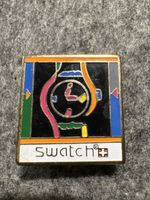Pin Swatch quadratisch bunt emailliert guter Zustand