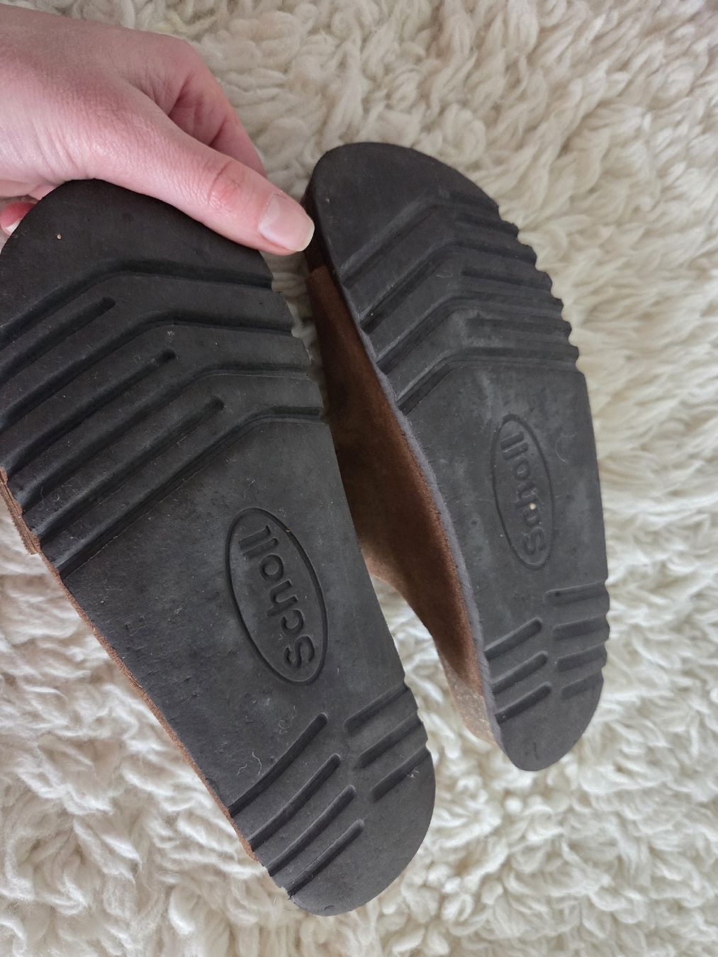 Scholl Scarpe da donna: Pantoffeln Scholl Braune Leder Grosse 40 – Usato da Walchwil venduto da Petulas 3