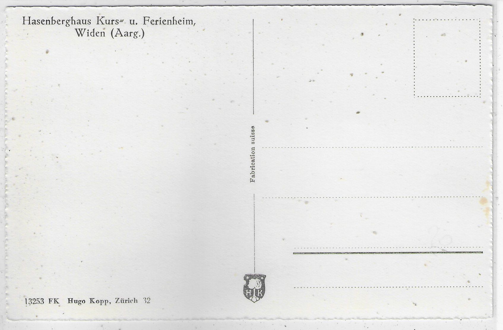 Cartoline postali: Hasenberghaus - Widen AG – Usato da Ettingen venduto da Kartenplanet 1