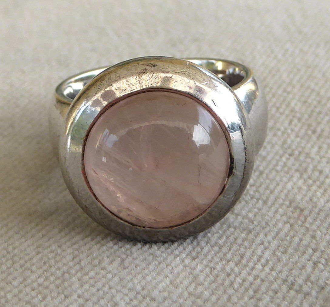Anelli: Ring 925er Silber mit Rosenquarz Stein – Usato da Muri AG venduto da Lineli2020 2