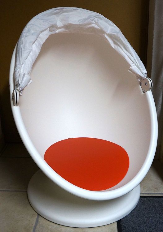 Fauteuil Pivotant IKEA PS LÖMSK - Blanc/rouge - Neuf En Emballage - Sticker Fenêtre Inclus