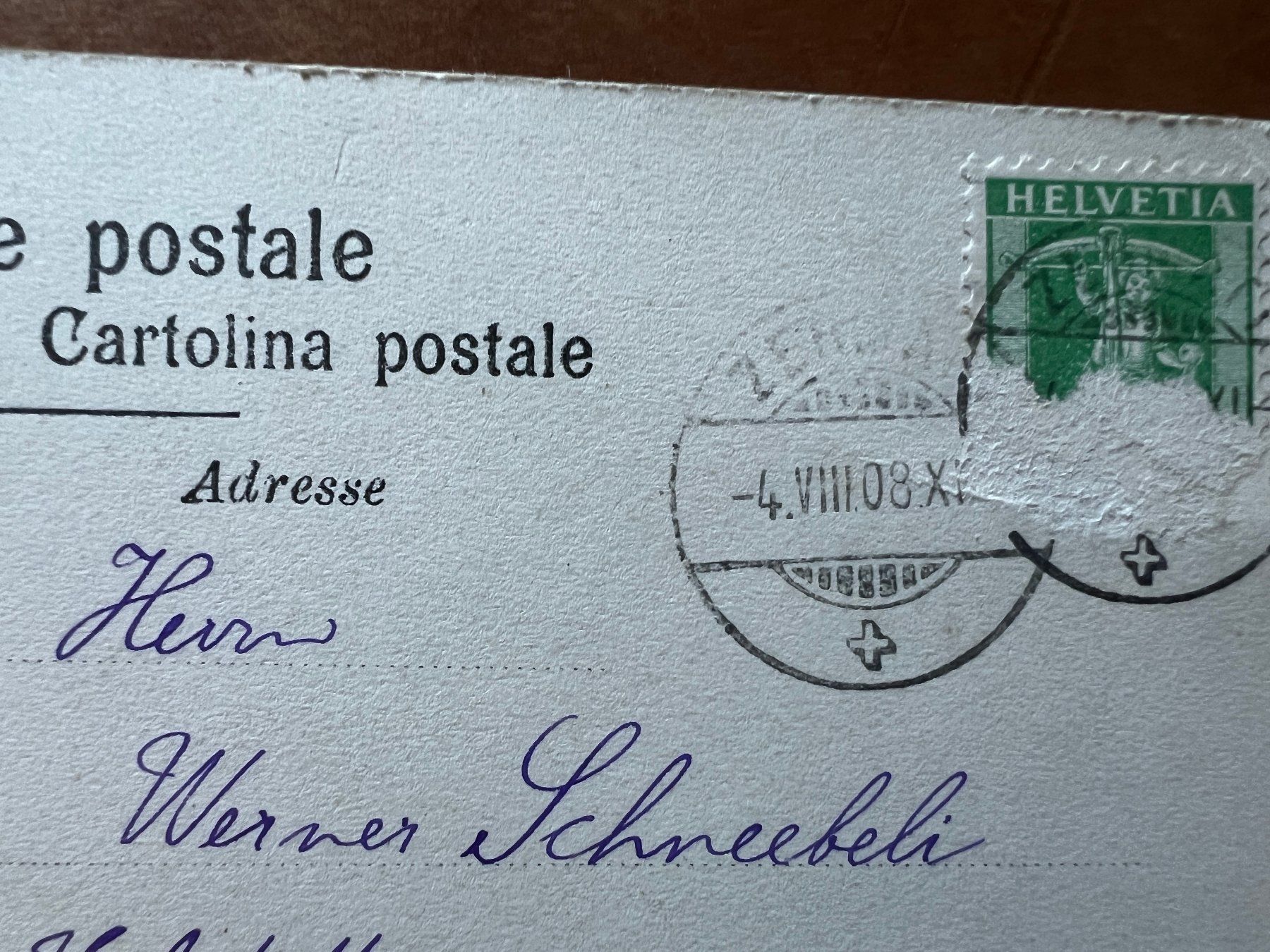 Cartoline postali: AK 1908 Matterhorn  (G2572) – Usato da Hinwil venduto da Sidi4 1
