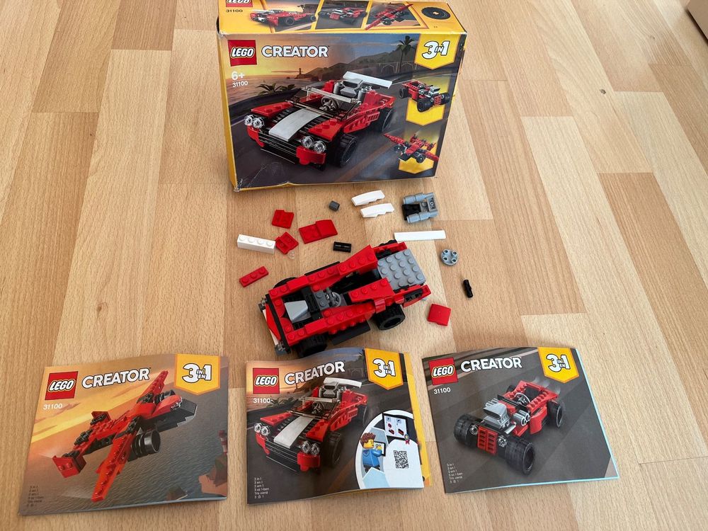 Lego Creator rotes Auto 3 in 1 Nr.31100 mit bauanleitung (Gebraucht) in ...