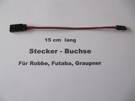 Modellbau, Servoverlängerungskabel Stecker-Buchse  ca. 15 cm
