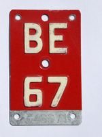 Velonummer BE 67
