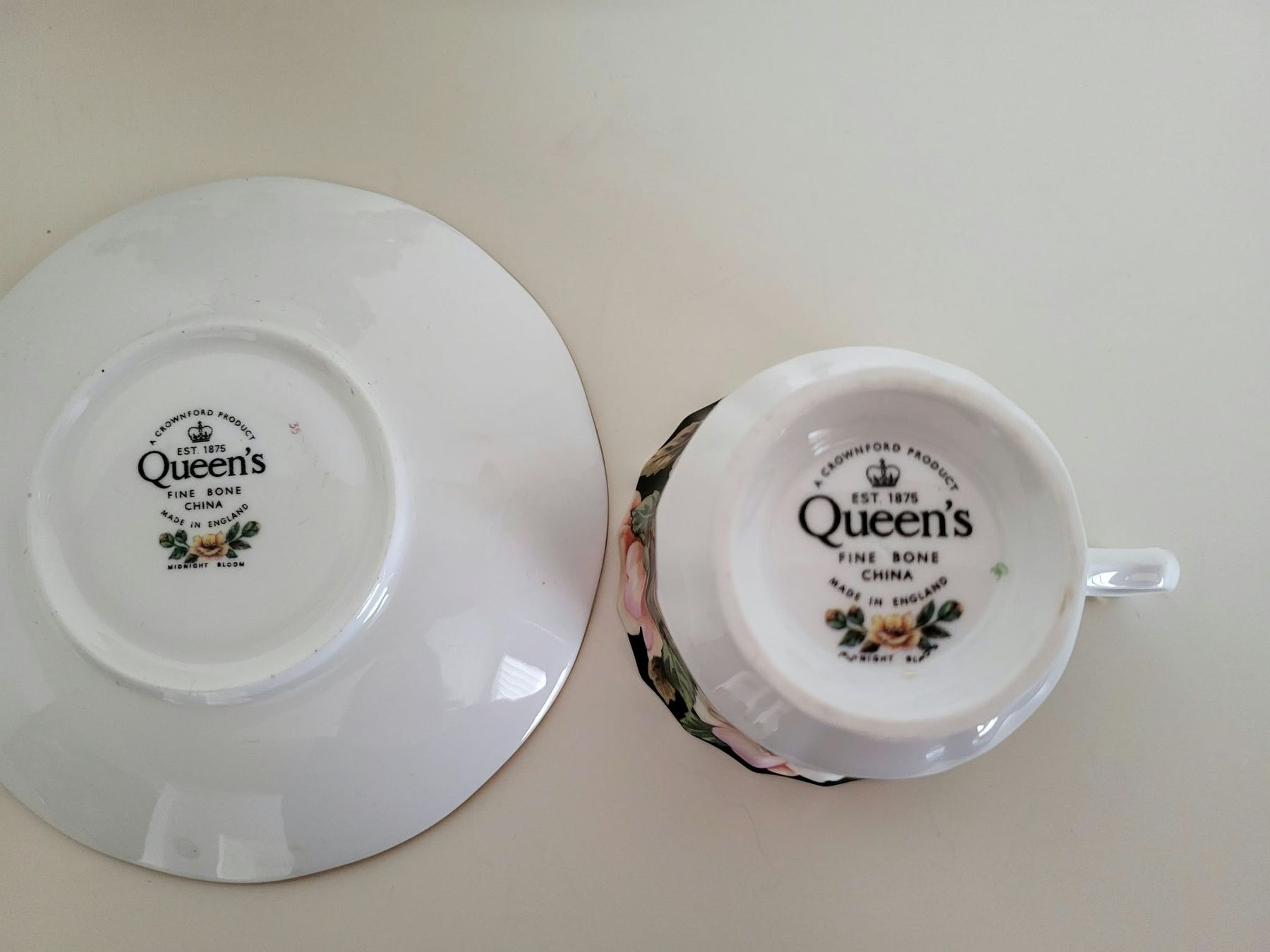 Tazze: Queens Midnight Bloom Teetasse Bone China England – Nuovo (secondo la descrizione) da Zürich venduto da ElementArt 1
