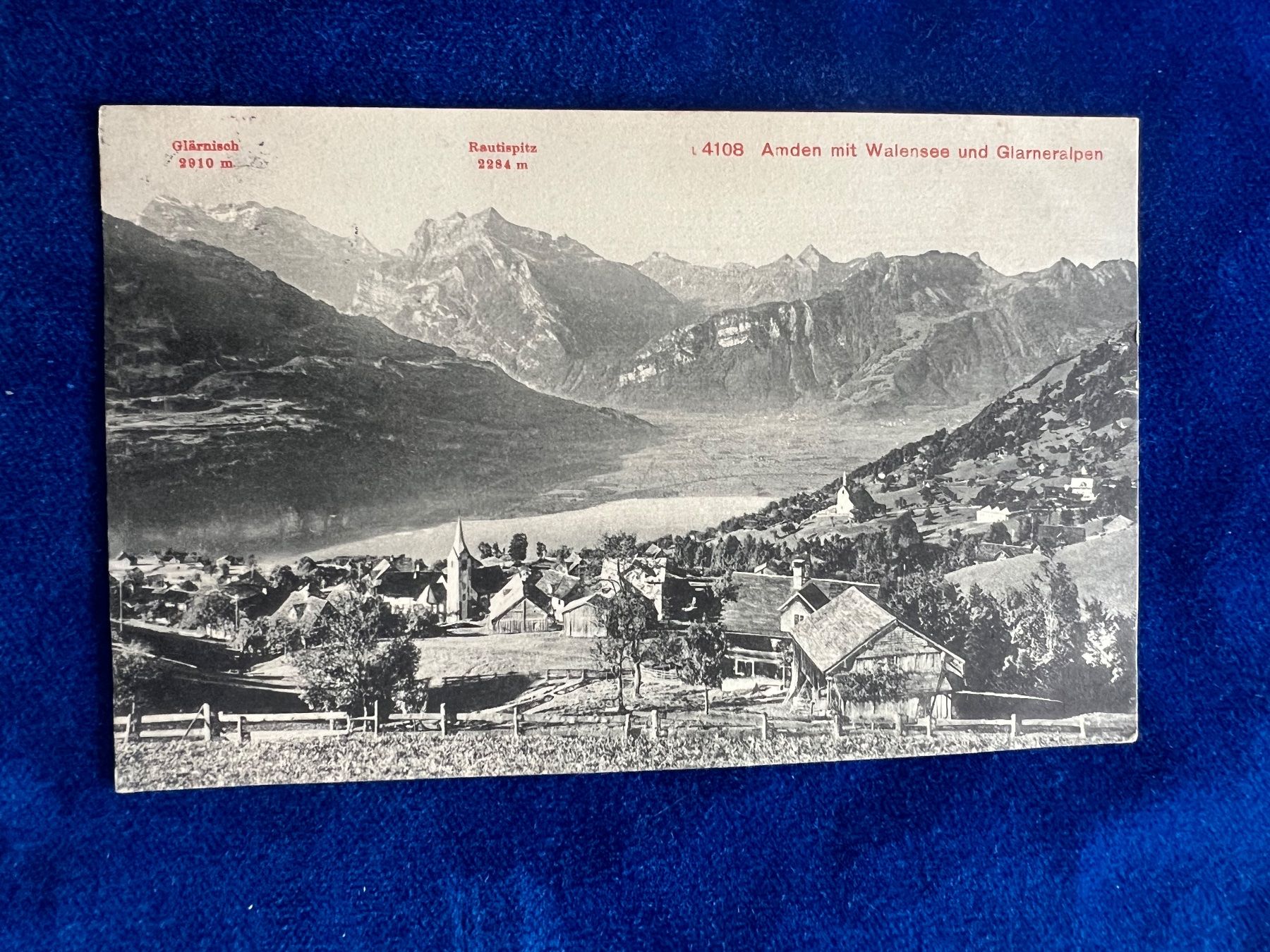Ansichtskarten: Alte Ansichtskarte Amden Walensee 1911 – Gebraucht aus Hermetschwil-Staffeln von militaria-schweiz