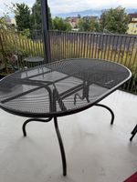 Gartentisch Metall mit 4 Stühlen Metall + Polster