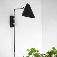 Stylish Wall Lamp Club, Black/White, New