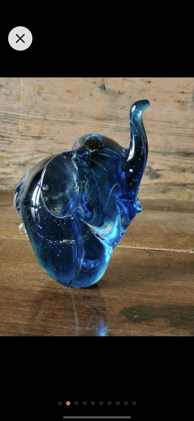 Statuette: Schöner blauer Elefant mit farbspiel – Nuovo (secondo la descrizione) da Münchenbuchsee venduto da Cori1968 2