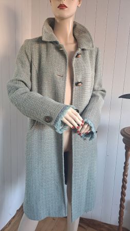 MALIPARMI Kurzmantel Mantel ital. 44 Wollmantel S 36 Tweed
