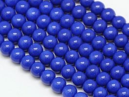 Glasperlen blau  8mm / 1 Strang, ca. 52 Stück