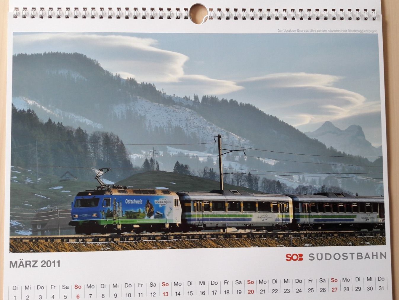 Calendari: Calendrier SOB (Südost-Bahn) de 2011 – Nuovo e nell'imballaggio originale da Buttes venduto da Cafe2005 2