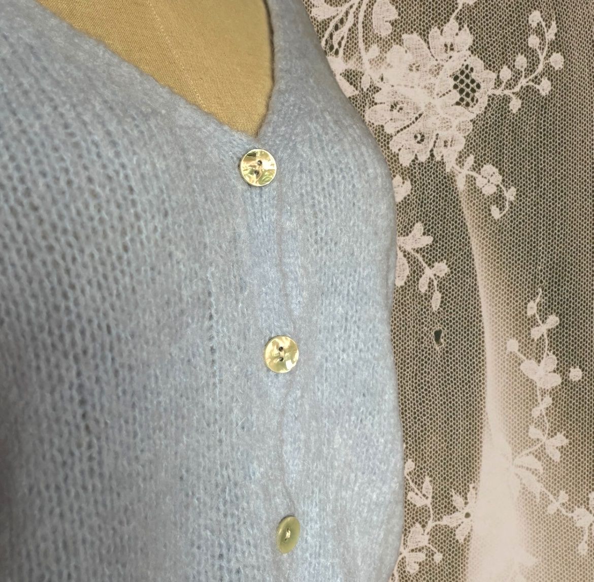 Giacche: Vintage Dressing Strickjacke, hellblau, Gr. S – Nuovo (secondo la descrizione) da Seuzach venduto da sweetchameleon 1