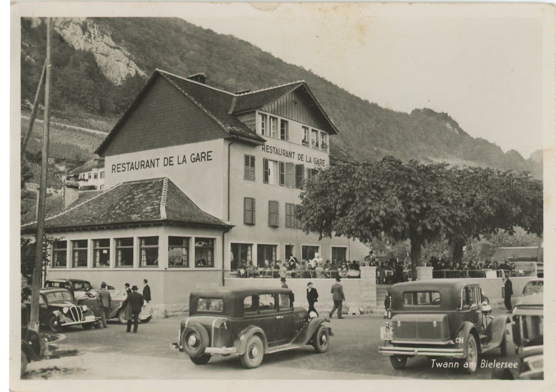 Cartoline postali: Twann, Restaurant de la gare – Usato da Crémines venduto da Falta