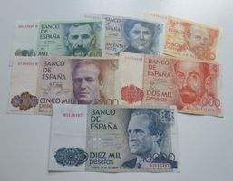 Lot ++ 6 alte Banknoten aus Spanien ab 1979