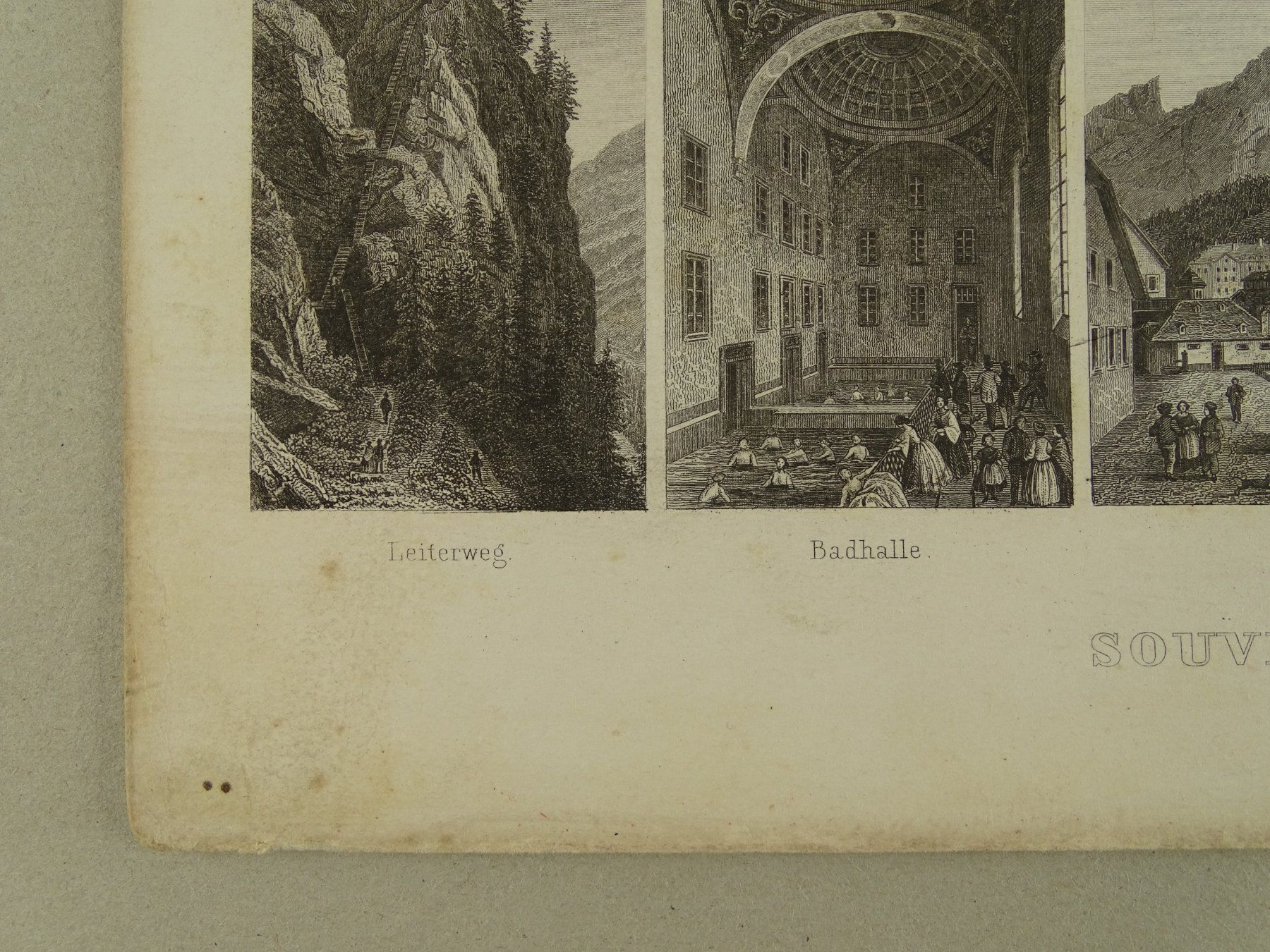 Incisioni: LEUK, STAHLSTICH UM 1870 – Usato da Grüningen venduto da Kartensammler 2