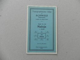 Landkarte Maloja GR 1925 Soglio Burga Casaccia Viscoprano