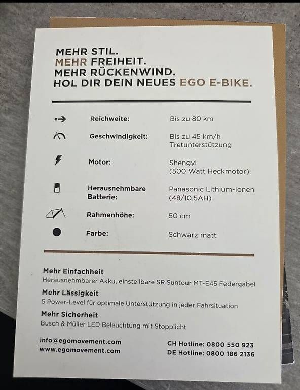 Biciclette: Ego Movement E-Bike 45 km/h – Usato da Kaiseraugst venduto da Jus_v7ts 4