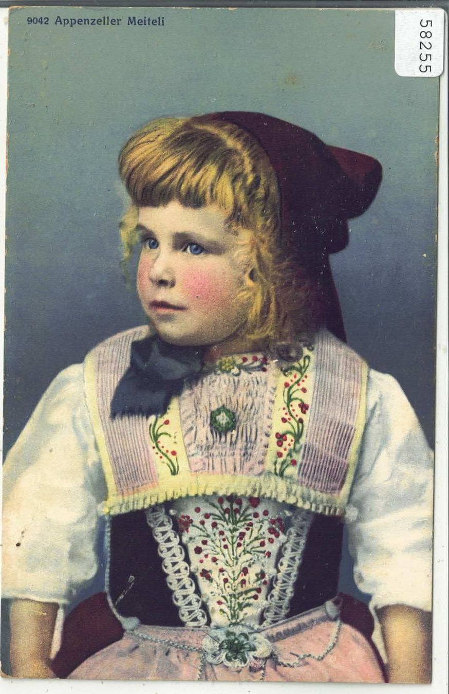 Cartoline postali: Appenzeller Meiteli - Litho – Usato da Ettingen venduto da Kartenplanet