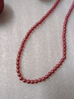 ECHT HÄMETIT STRAND KETTE;;ROT FARBE