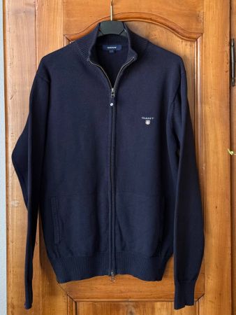 Gant dunkelblauer Pullover Jacke mit Reißverschluss Gr.S 👍