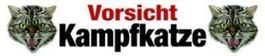 Blechschild-VORSICHT KAMPFKATZE-QUER