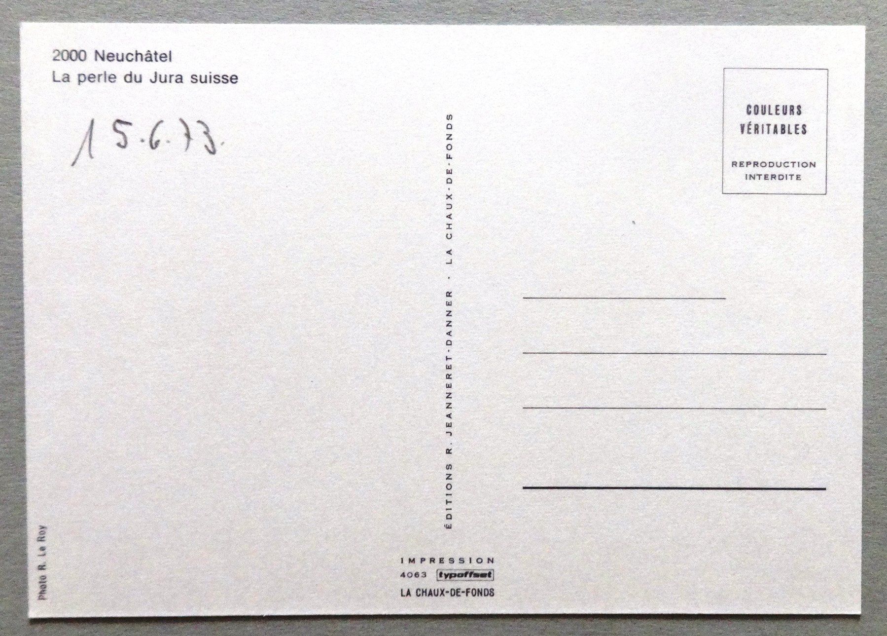 Cartes postales: Neuchâtel – D'occasion à Fétigny par Billy2miny 1