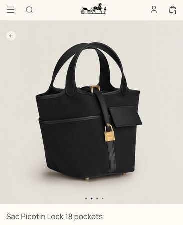 New Hermes Picotin Cargo Black Gold Hardware
