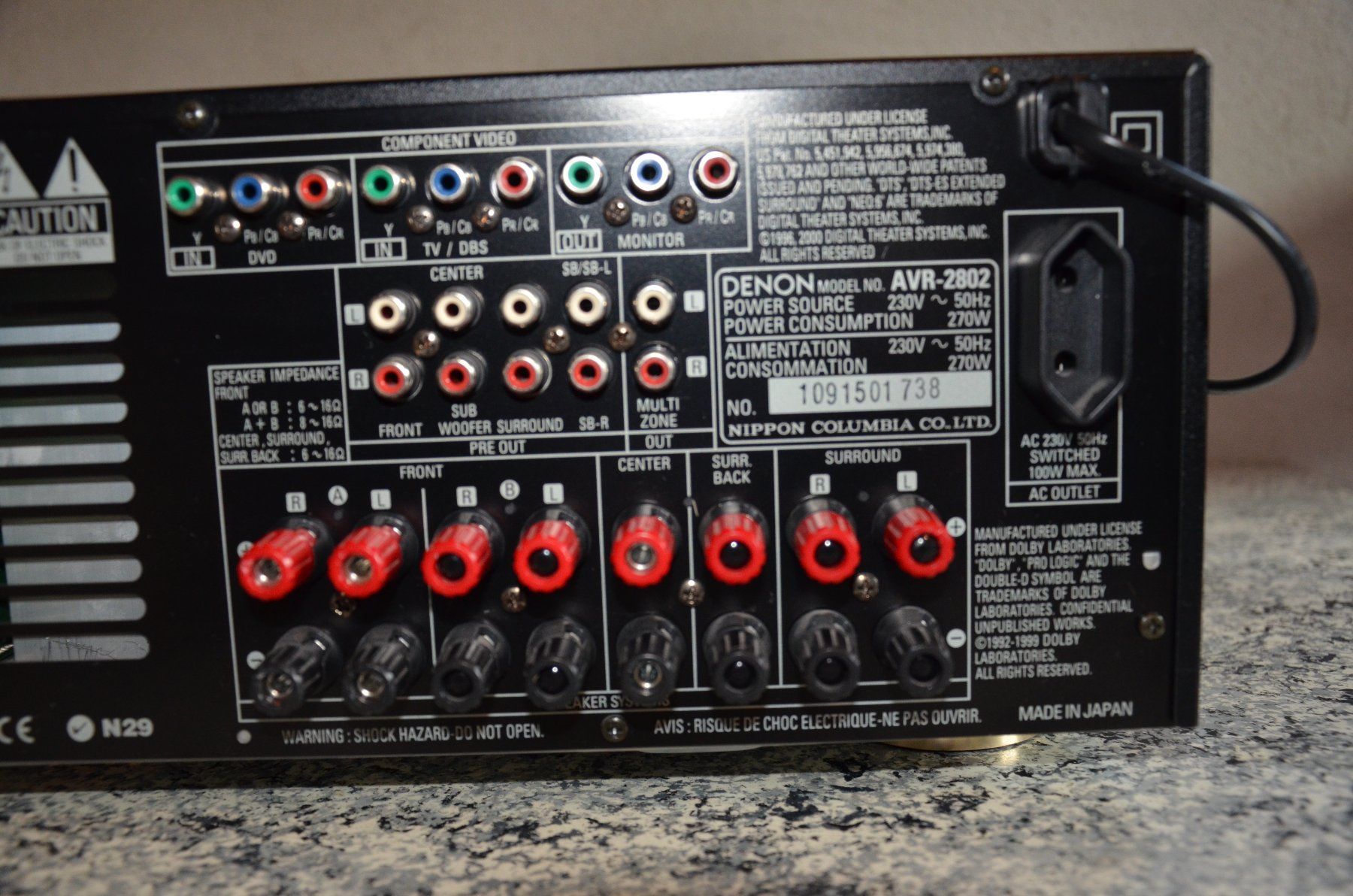 Denon Receiver: Denon AVR - 2802 / Suround Receiver – Gebraucht aus Kerns von Maertu1 7